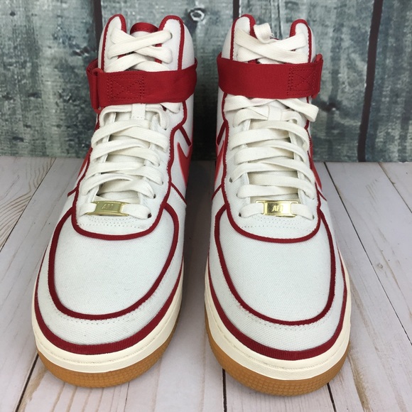 Nike Air Force 1 One High Sail Red 806403-101 AF1 - Picture 5 of 8